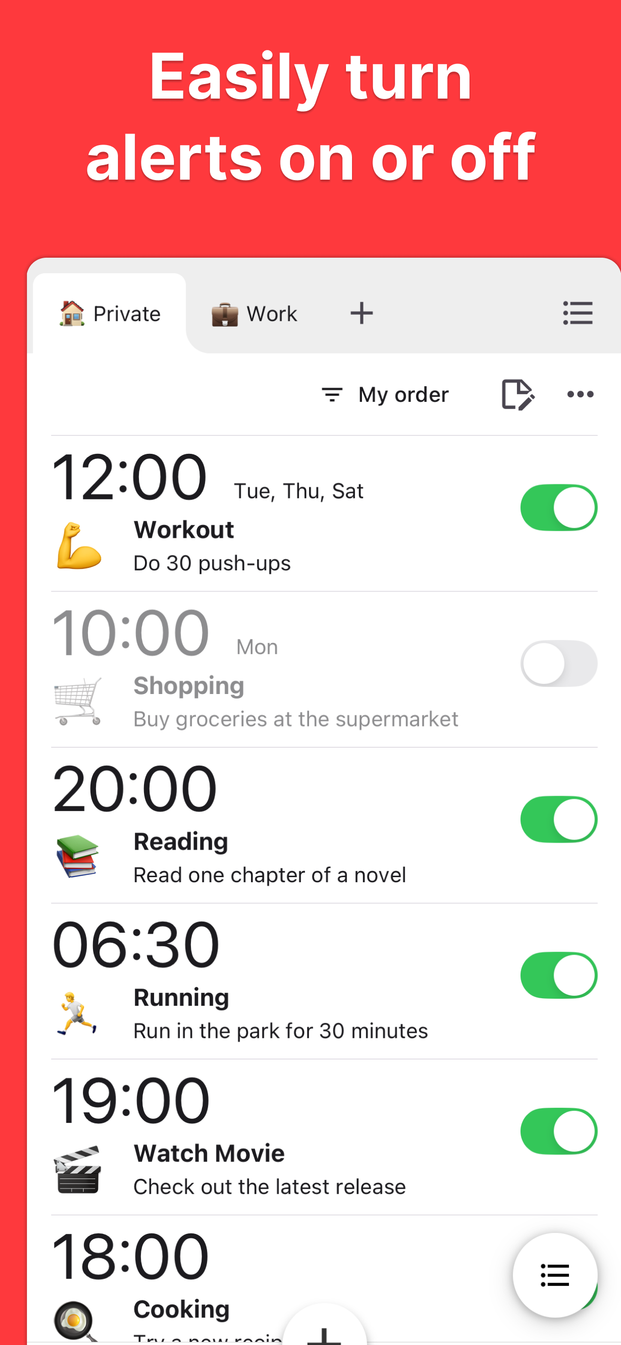 NoticeMemo - Create alerts