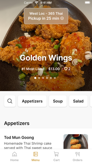 West - 365 Thai & Sushi iPhone screenshot 2 - Food & Drink app