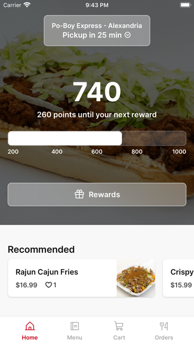 Po-Boy Express iPhone screenshot 1 - Food & Drink app