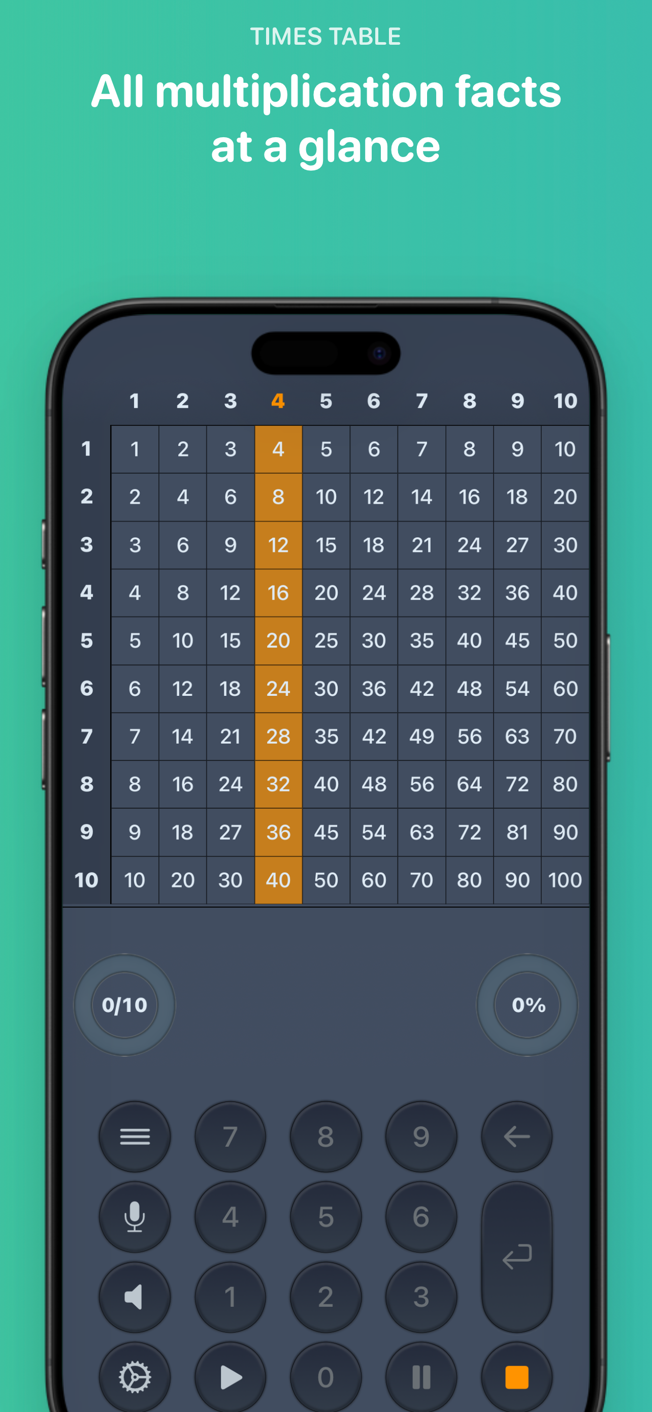 Times Tables • Multiplication screenshot 2