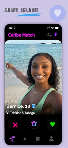Caribe Match: Caribbean Dating iPhone screenshot