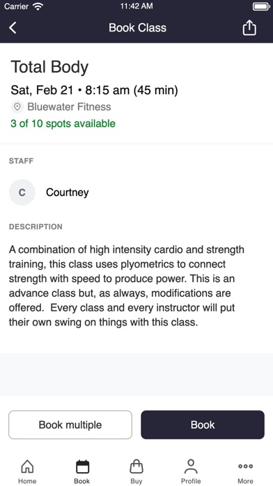 Screenshot #2 pour Bluewater Fitness App