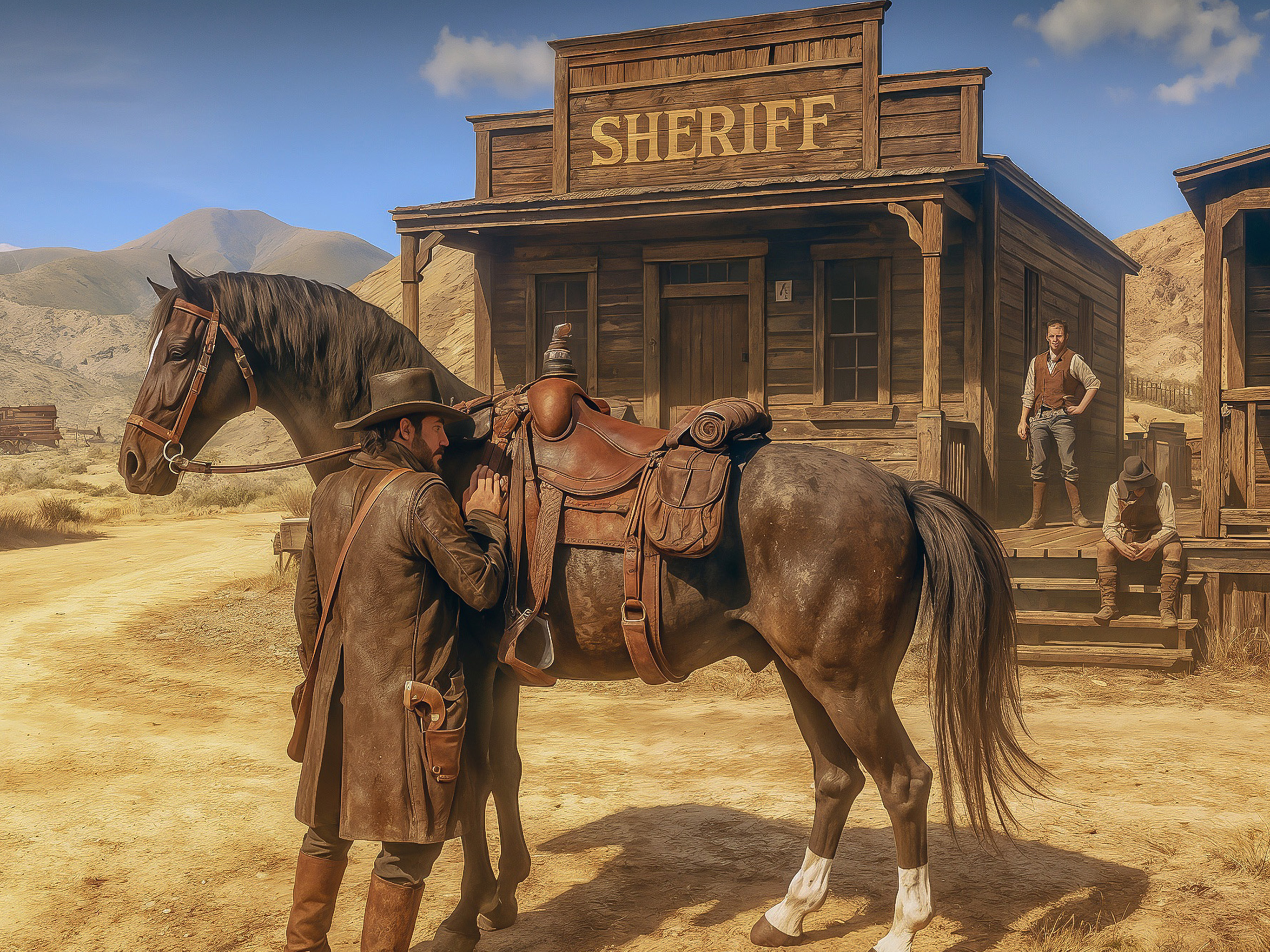 Cowboy Fighting Horse Sim Game