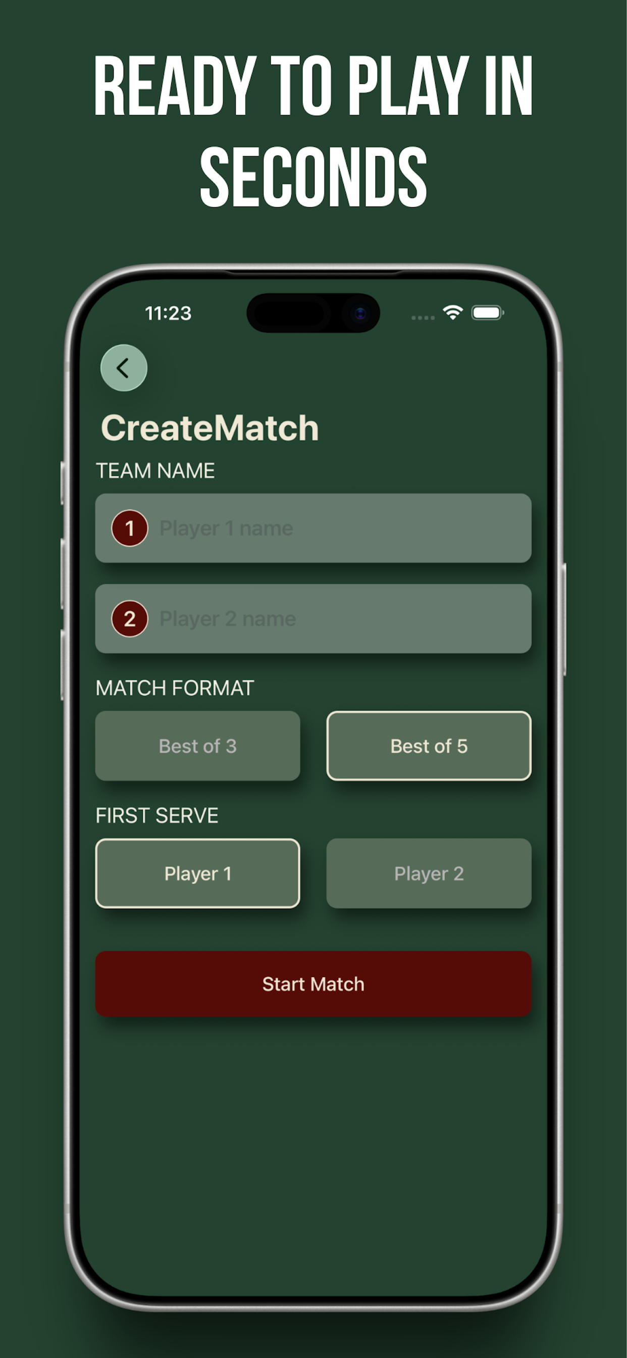 Tennis Score App