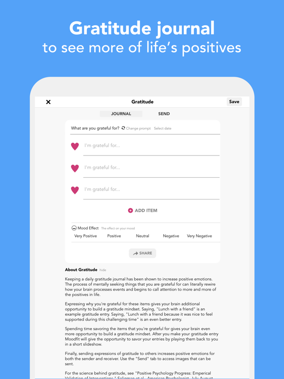 Moodfit: Mental Health Tools iPad screenshot 4 - Health & Fitness app