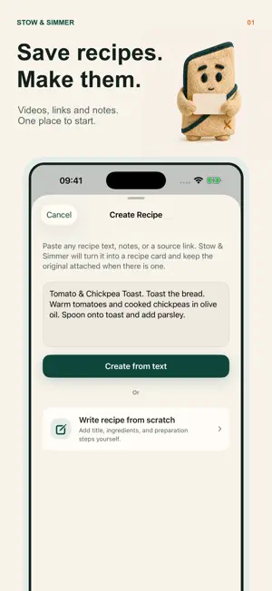 Stow & Simmer: Save Recipes screenshot 1