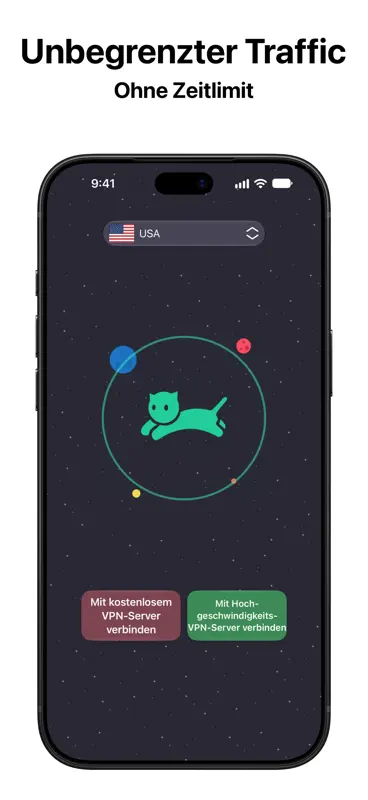 VPN cat: Schnell Unbegrenzt screenshot 1 of 3