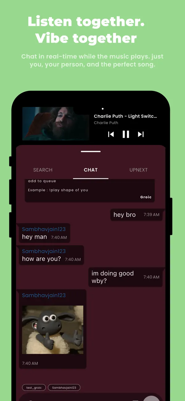 Groic : Listen music togther Screenshot 3