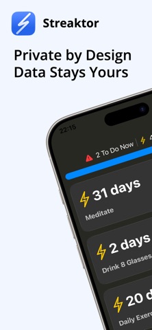 Streaktor: Daily Habit Tracker Screenshot 1 of 5