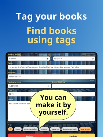 Mobile Bookshelf – Reading Log iPad screenshot