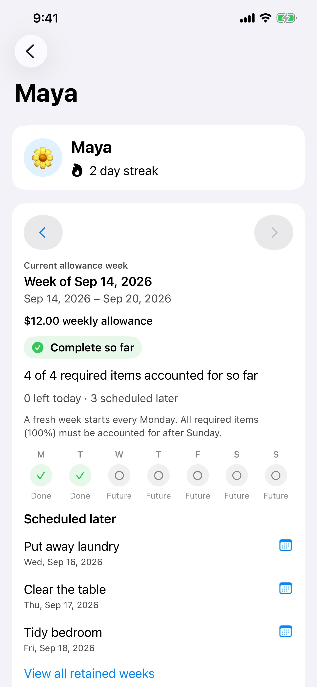 Screenshot 2 of Earned It: Chore Tracker
