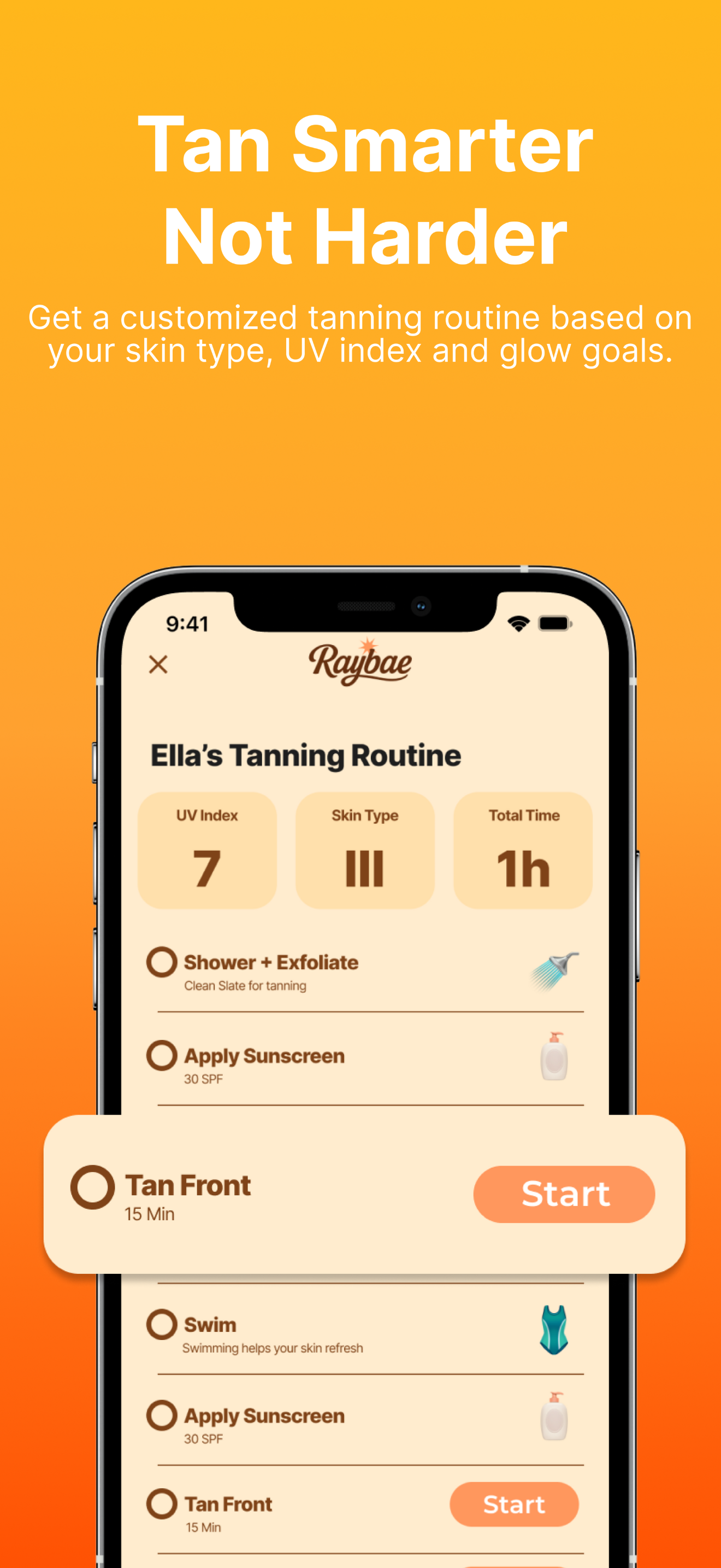 Raybae AI - Tanning Routine