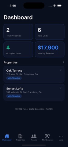 RentOS - AI Property Manager iPhone screenshot