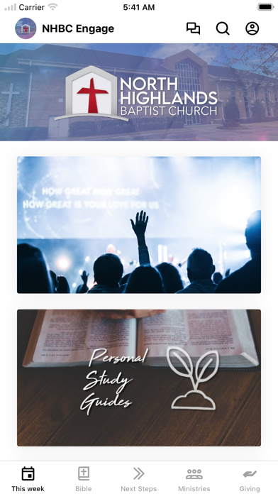 North Highlands Baptist Church iPhone screenshot 1 - Education app