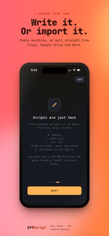 OffScript — Teleprompter screenshot