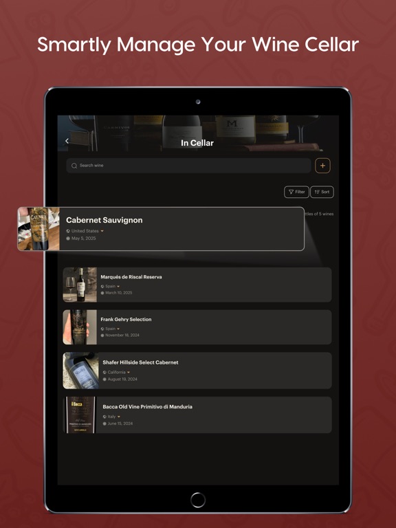 AI Wine Tracker & Scanner iPad screenshot 3 - Food & Drink app