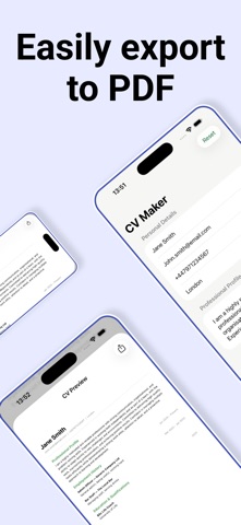 CV Maker: Write & Generate iPhone screenshot