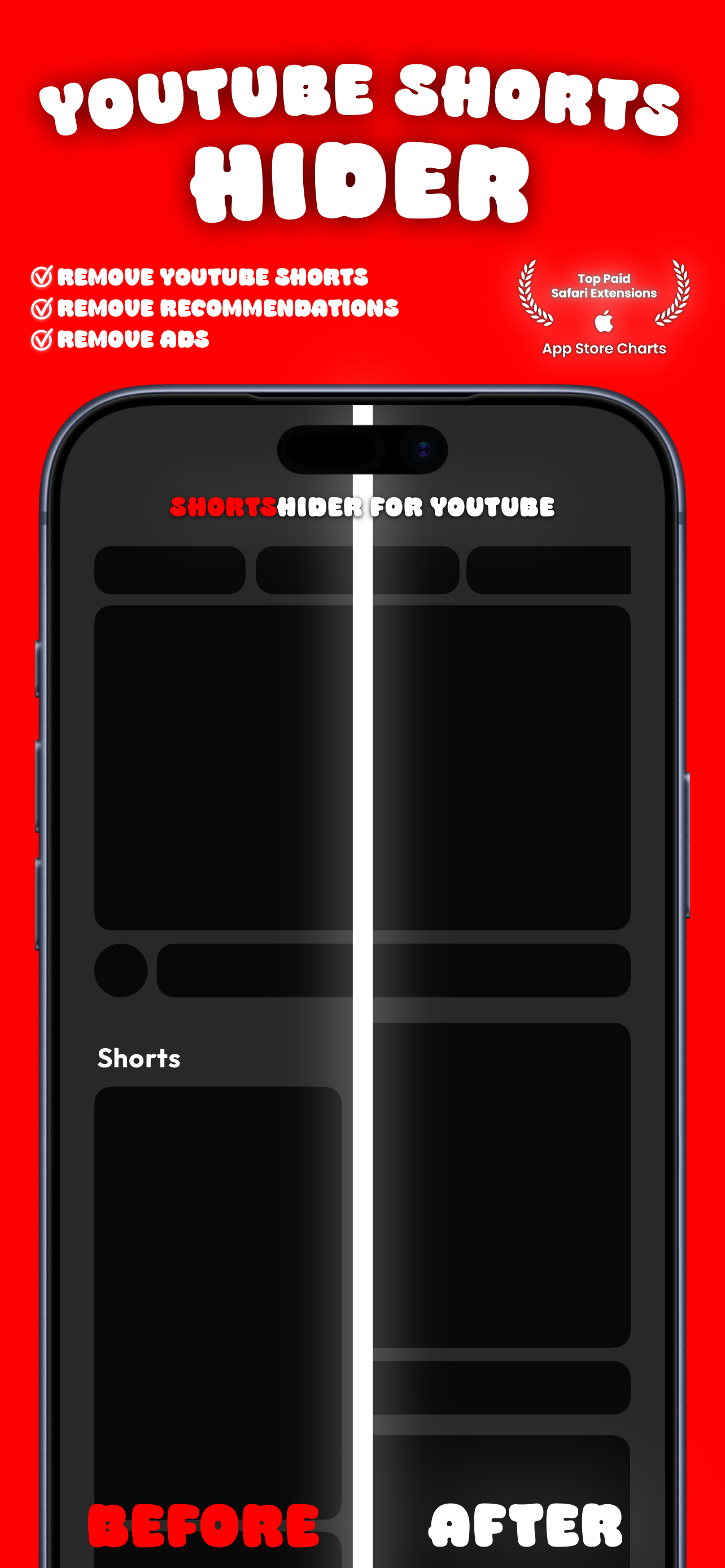 HideShorts for YouTube