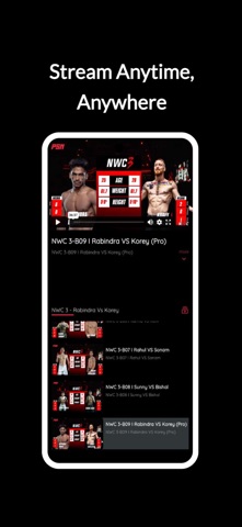 NWC MMA iPhone screenshot