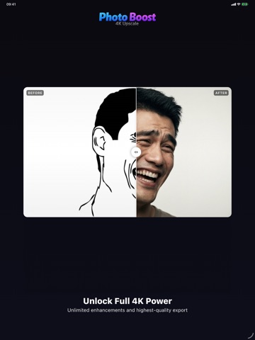 Photo Boost: 4K Upscale iPad screenshot