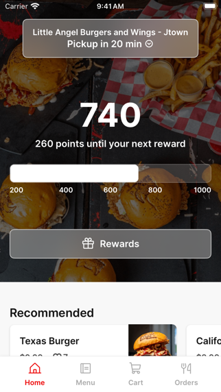 Little Angel Burgers and Wings app screenshot