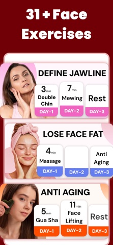 Face Exercises & Face Yoga iPhone screenshot