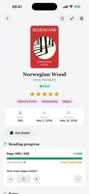 Rubrai: Reading Journal screenshot 3