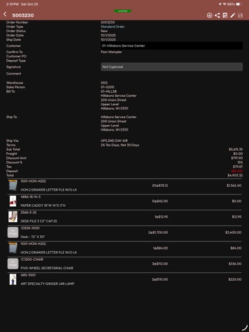 Endpoint Mobile Sales iPad screenshot