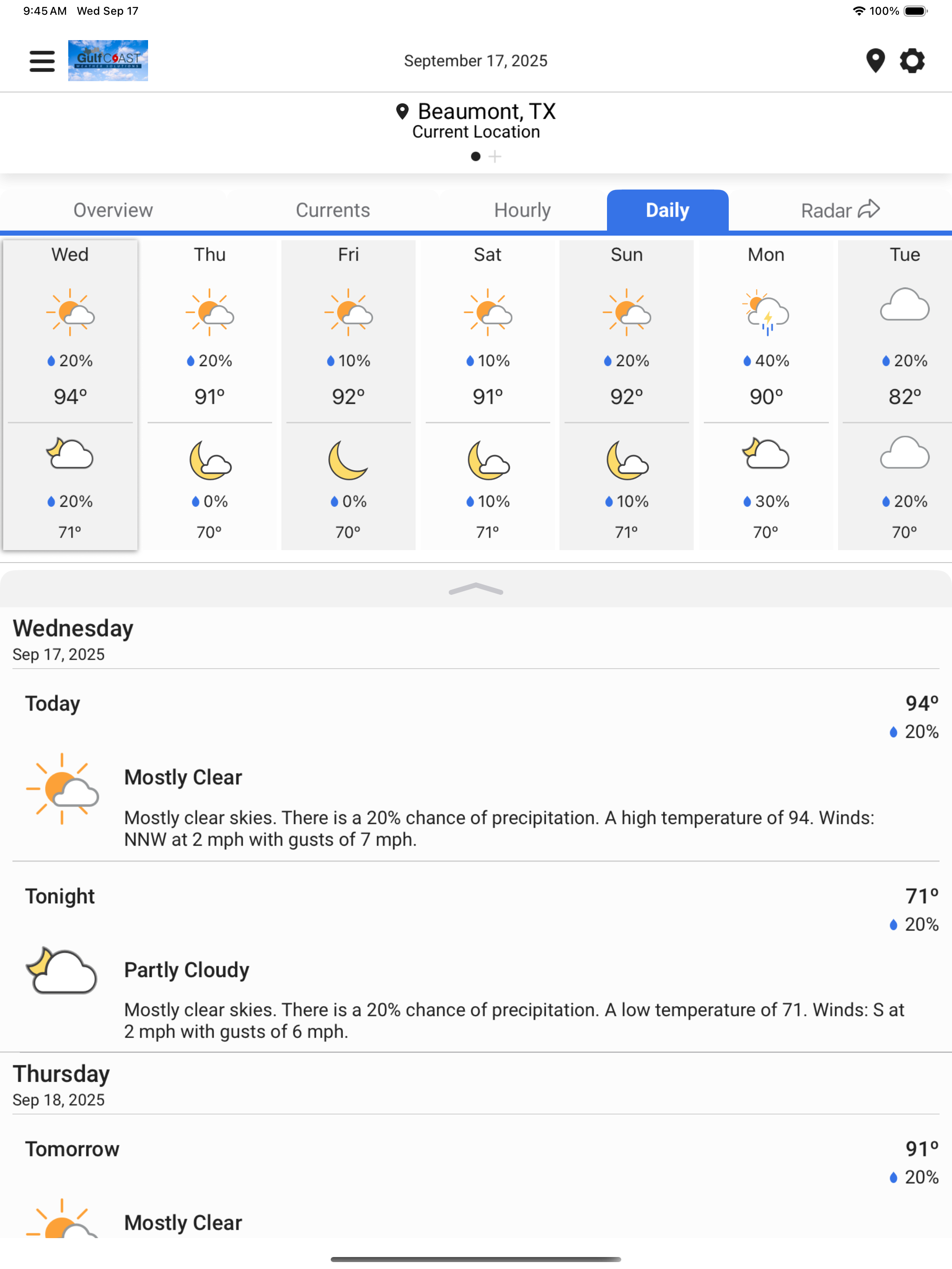 Gulf Coast Weather Solutions screenshot 10