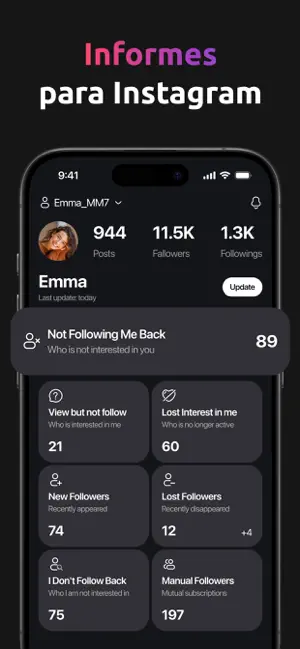 No Seguidores - FollowHub iPhone screenshot 1