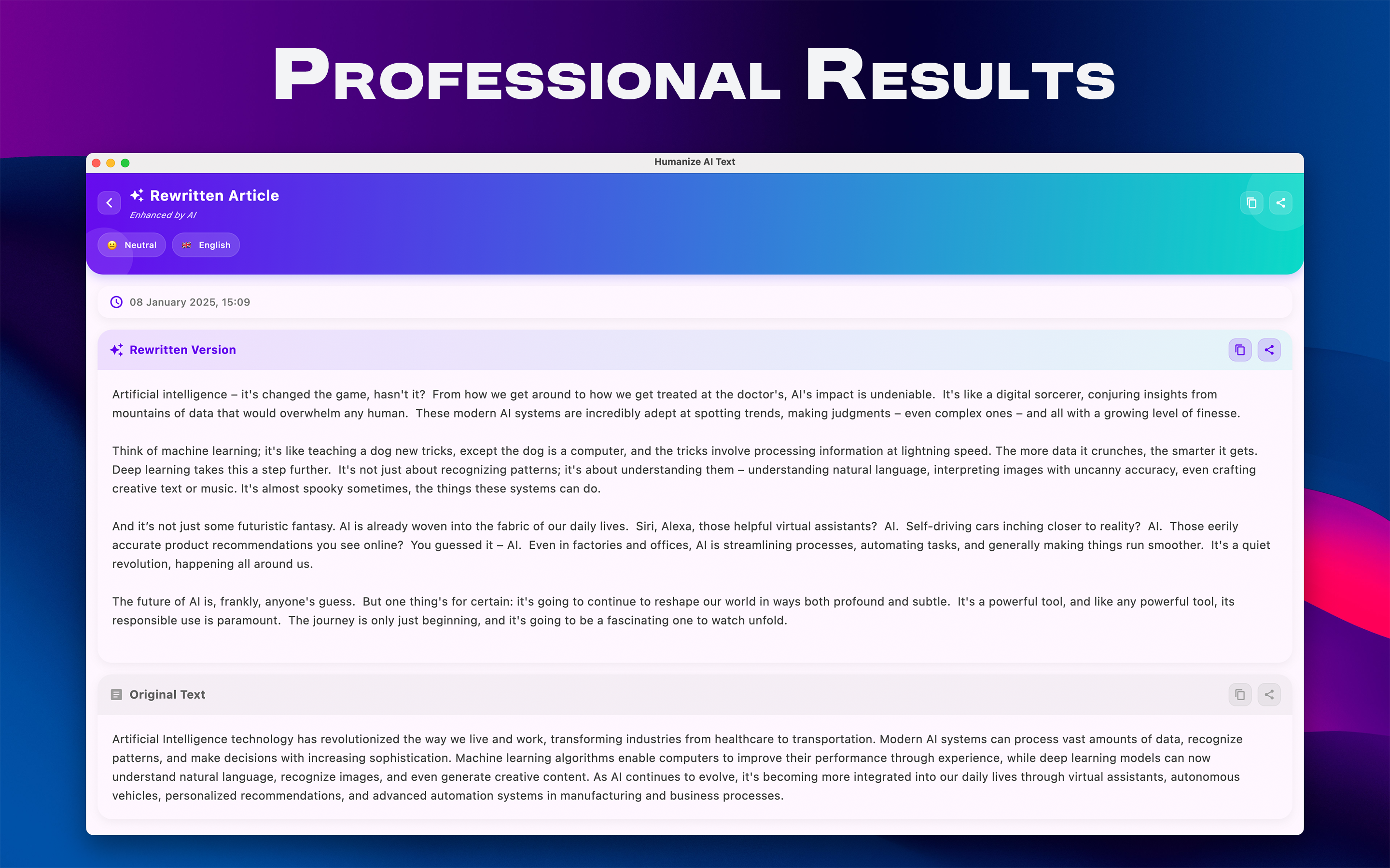 Humanize AI Text: AI Rewriter screenshot 12