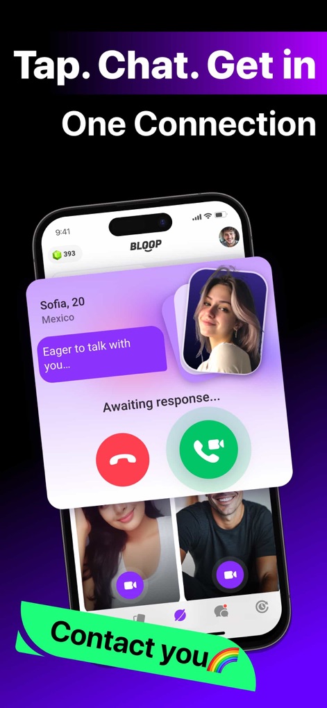 ParaU - Talk Live - Witness the straightforward screen for initiating conversations, presenting the potential match's profile information alongside clear call and video chat options.