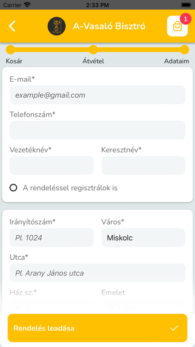 A-Vasaló Bisztró Screenshot