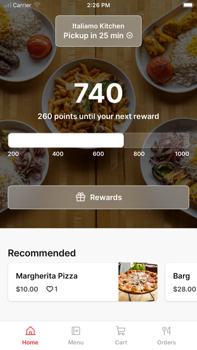 Italiamo Kitchen app screenshot