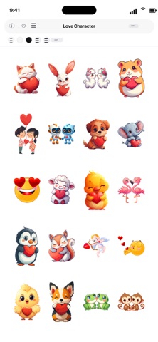 Love Character Stickers iPhone screenshot