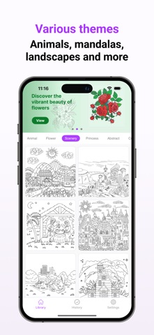 FillColor: Coloring Book iPhone screenshot