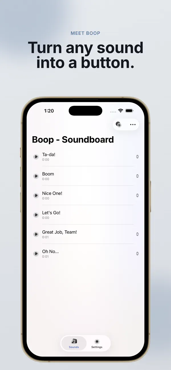 Screenshot #1 pour Boop | Soundboard
