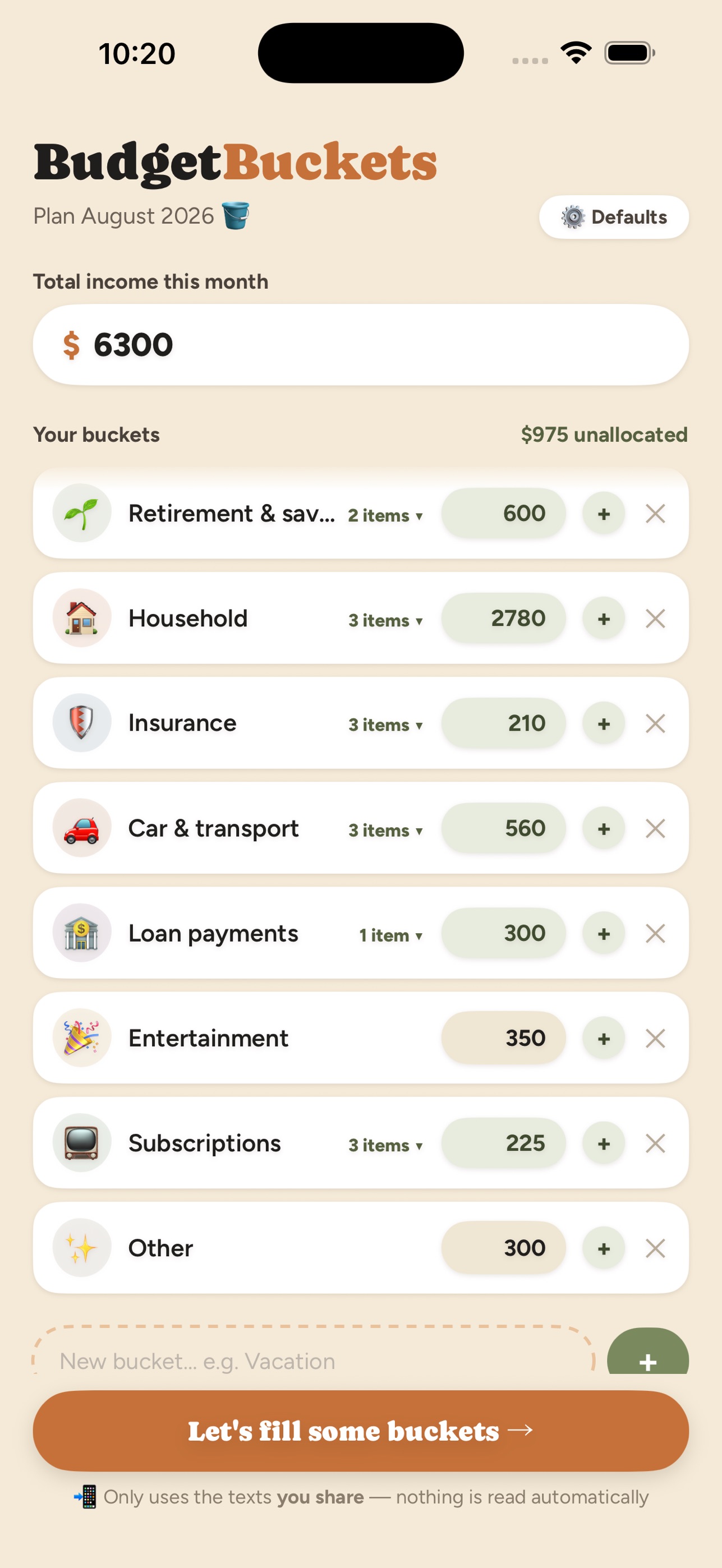 Screenshot 2 of BudgetBuckets