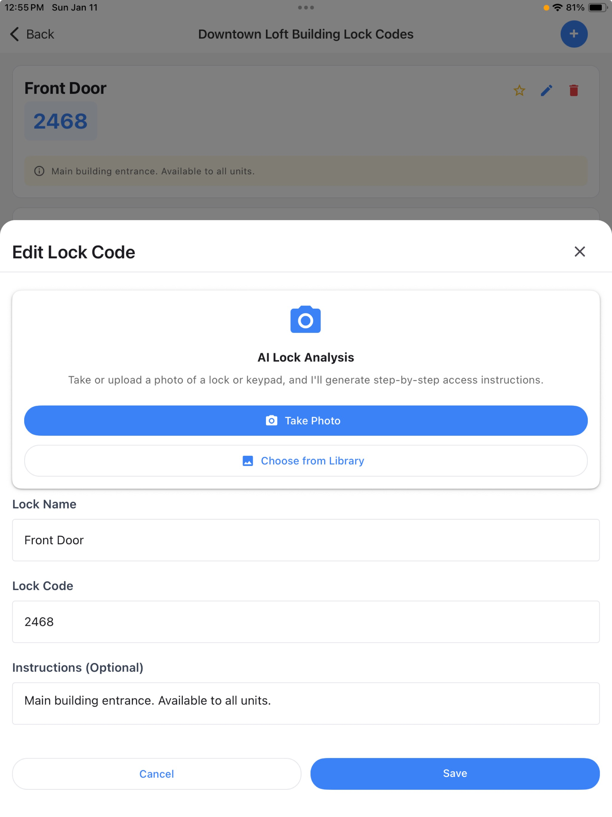 Lock Code Tracker