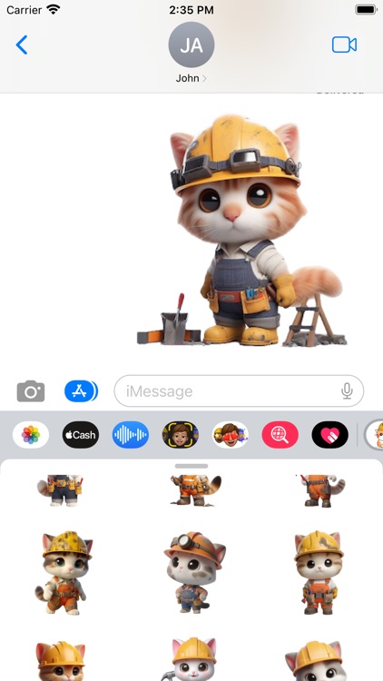 Construction Kitten Stickers screenshot-4