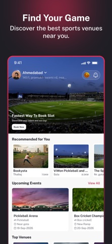 Bookysta – Book Sports & Play iPhone screenshot 1