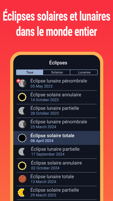 Screenshot #1 pour Eclipse Guide 2024 - 2027