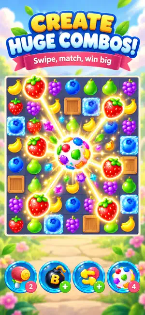 Fruit Swipe Match 3 Puzzle screenshot 4