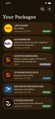 Delivered — Track packages Screenshot 6 of 6