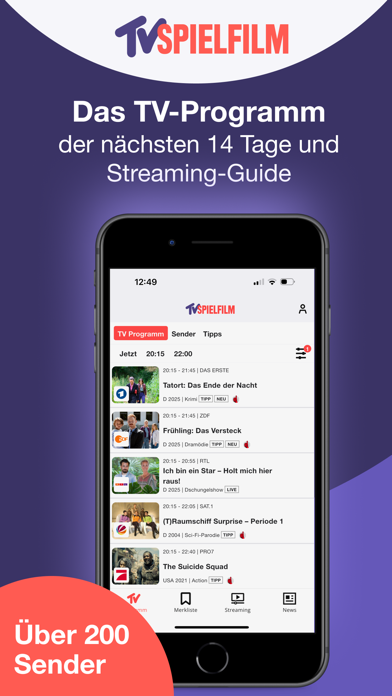 Screenshot #1 pour TV SPIELFILM - TV Programm