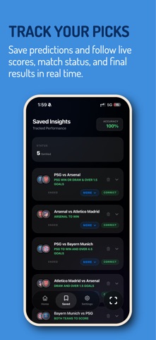 GG AI Football Predictions iPhone screenshot