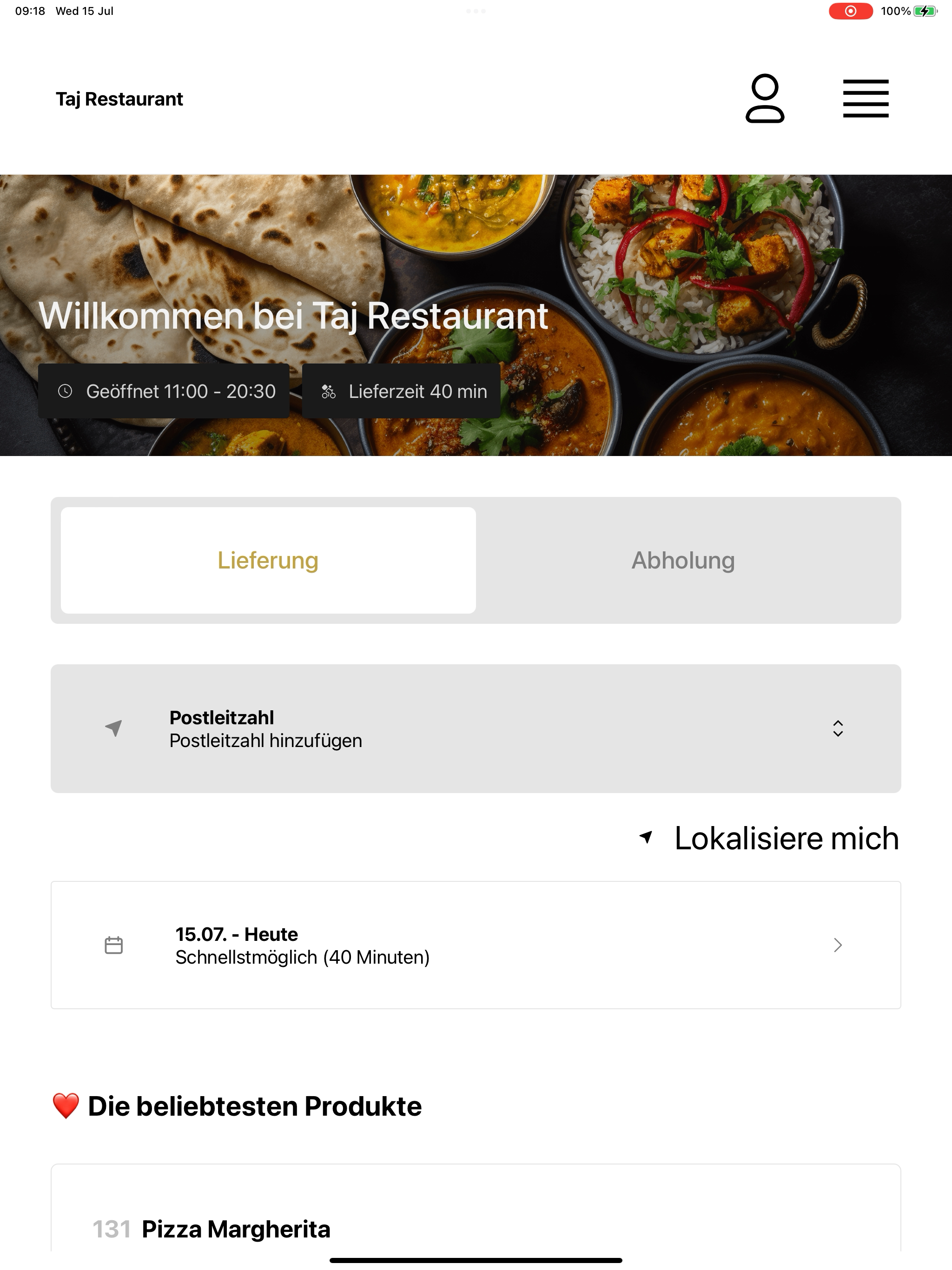 Taj Restaurant screenshot 10