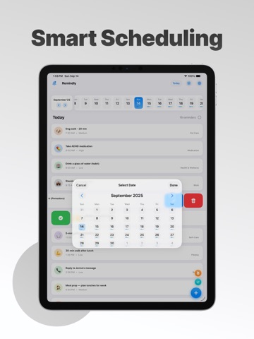 Remindly - All-in-One Reminder iPad screenshot