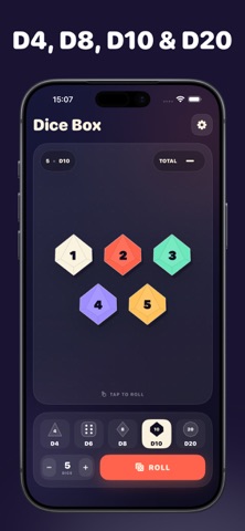 Dice Box - Quick Dice Roller iPhone screenshot