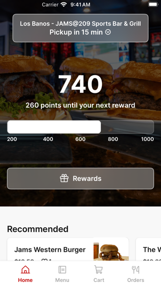 Jams@209 Sports Bar & Grill iPhone screenshot 1 - Food & Drink app